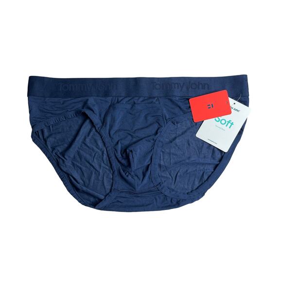 2-88 TOMMY JOHN Men's Briefs Soft Second Skin Navy 2XL - Picture 1 of 5